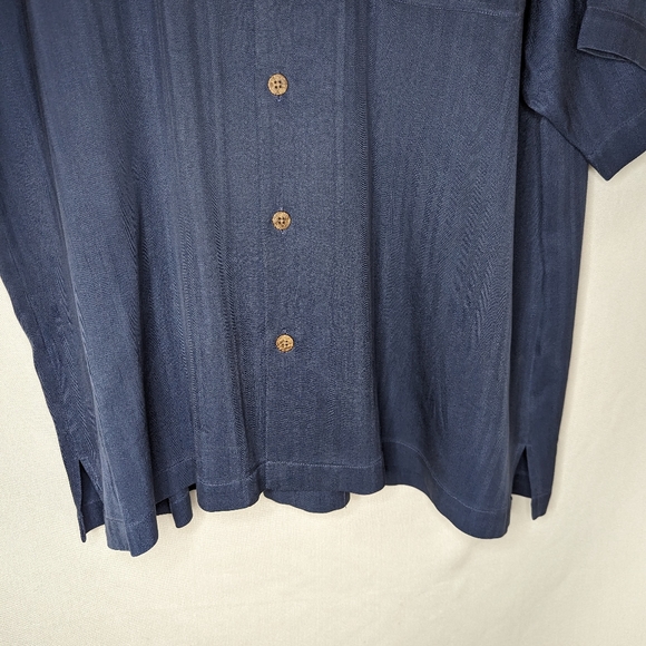 Tommy Bahama Men’s Blue Short Sleeve Silk Shirt Size XL - Picture 5 of 11